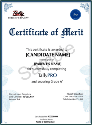 Tally certificates